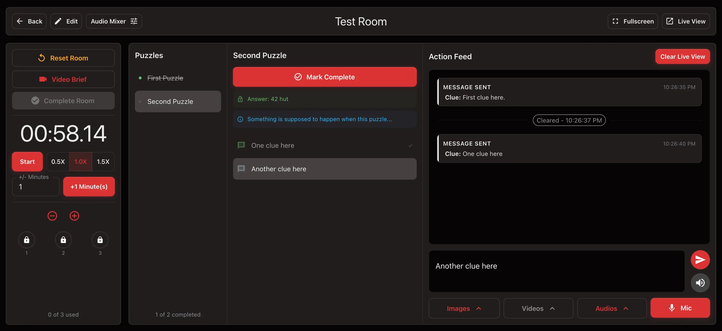Escape Director Dashboard